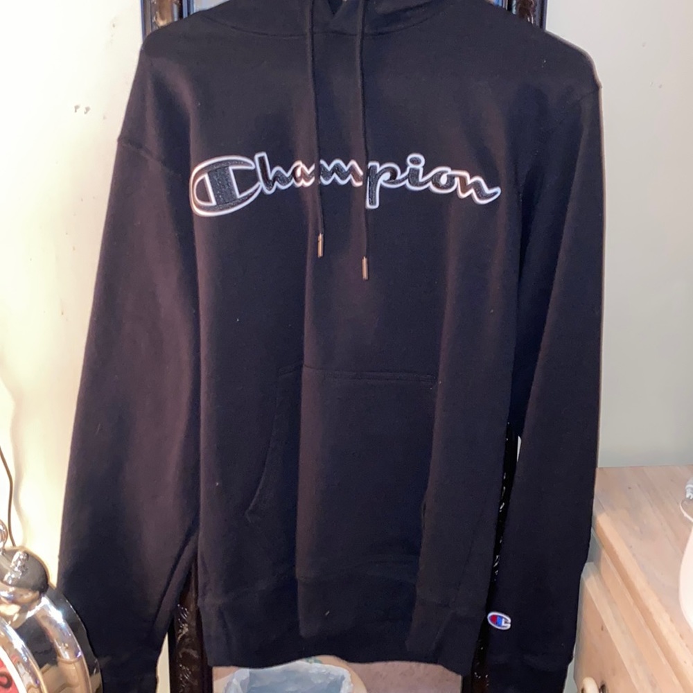 black small champion hoodie